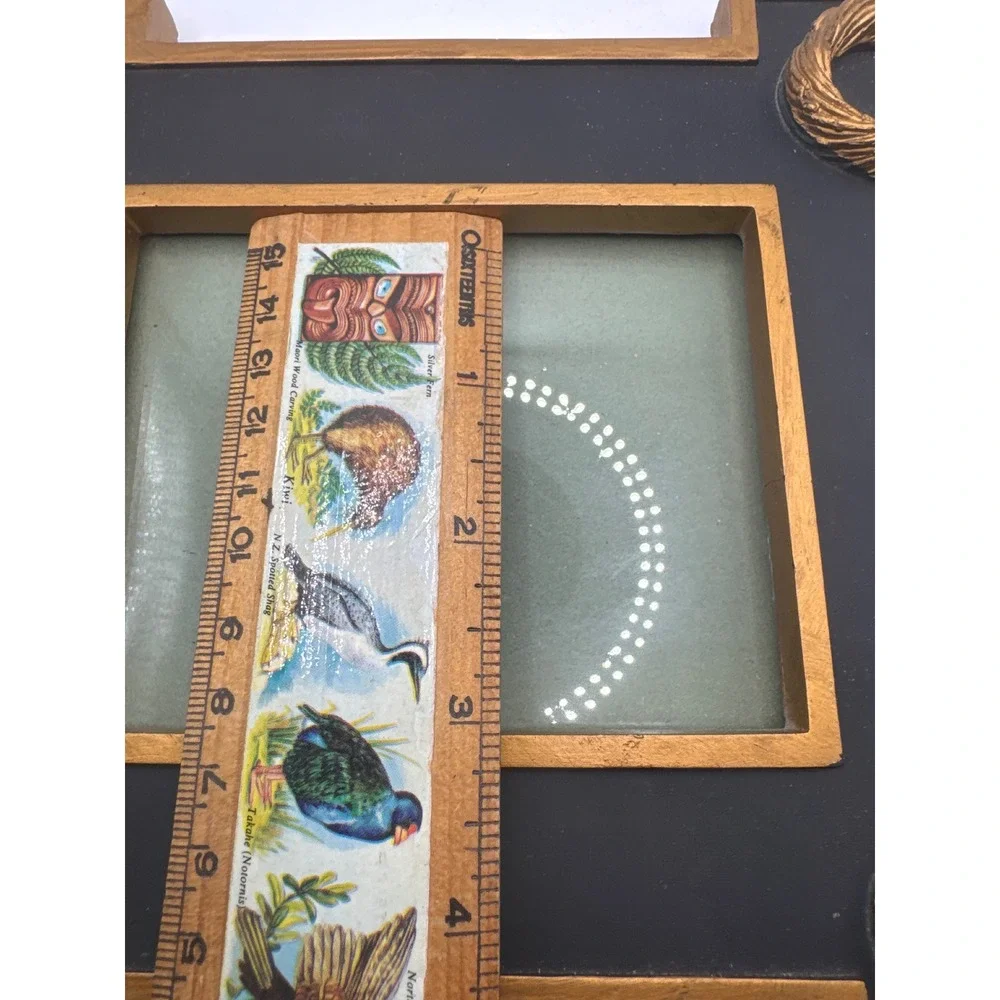 Black and Gold Regency Style Square Picture Frame with Rope Wreath Accents 4x4